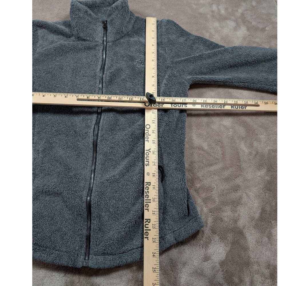 The North Face Osito Fleece Jacket Womens XS Grey Full Zip Soft High Pile - Picture 3 of 8